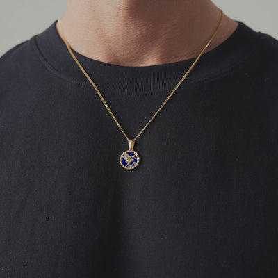Enamel Swallow Pendant (Gold)